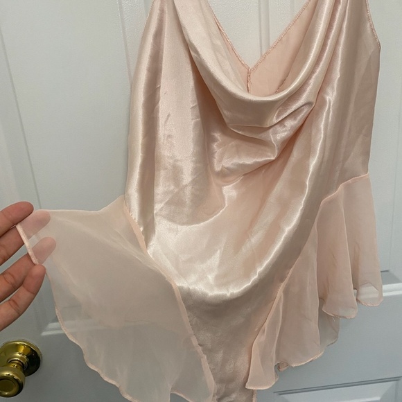 Women's Pink Jezebel Intimate Nightie w/ flounce detail size large balletcore - Picture 5 of 8